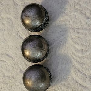 NWOT Creativescenst Schonwerk Silver Decorative Orbs set of 3 OS